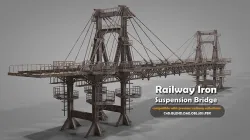 Railway Suspension Bridge 3D model