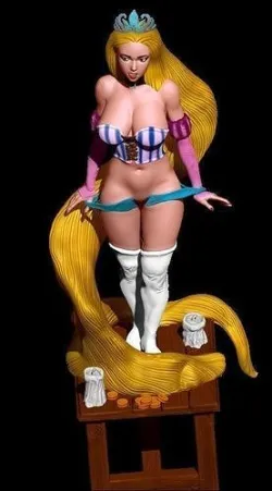 rapunzell sfw - nsfw  full - split 3D print model