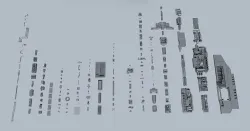 sci-fi  greebles  kitbash Low-poly 3D model