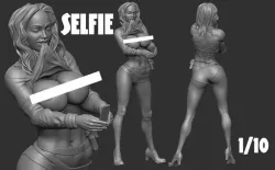 Selfie woman in bikini 3D print model