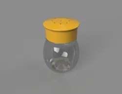 Shaker Realistic glass bottle 3D print model