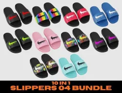 Shoes - Slipper - Bundle 04 Low-poly 3D model
