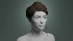 Short Hair 3 - Particle Hair 3D model