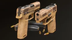 SIG SAUER P320 M18 Low-poly 3D model