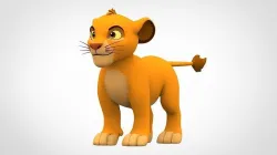 Simba Cub Low-poly 3D model