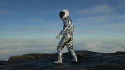 Spacesuit Astronaut Rigged - Astronauta Traje Espacial Riggeado Low-poly 3D model