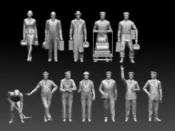 staff passengers 3D print model