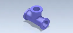 Studycadcam 3D CAD Exercise 837/T Joint Pipe/Union en T/ Autodesk Inventor Pro