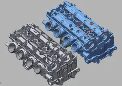 Suzuki Hayabusa Head 3D Scan and Reverse Engineered CAD 3D model