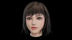 Teen Head Low-poly 3D model