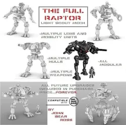 The Full Raptor - All Hulls Legs Weapons and Upgrades - FOREVER 3D print model