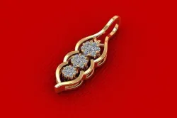 Three Round Diamond Pendant PPD-180 DIA 3D print model