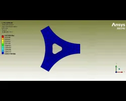 "Triangular Plate 2D Static Structural Analysis Model"