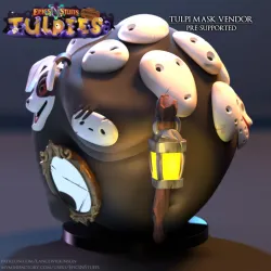 Tulpi Mask Vendor Miniature, Pre-Supported