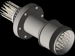 UHV electrical feedthru on 2.75 CON FLAT flange