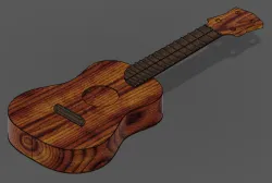 Ukulele Simple 3D Cad Model Instrument WoodenK