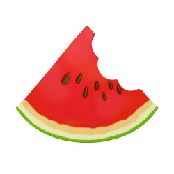 Watermelon Slice Cartoon 02 3D model