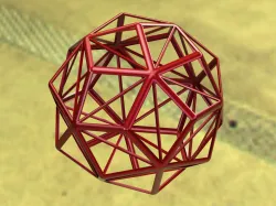 Wireframe Shape Small Triambic Icosahedron 3D print model