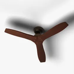 Wooden Ceiling Fan 3d Model Low Poly Low-poly 3D model