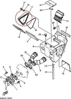 Yamaha XT350 Intake cover replcement