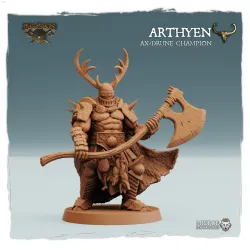 Ysian Arthyen, Ax-Drune Champion (Free Sample Miniature)