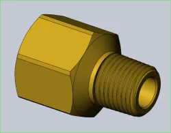 1/4" FNPT - 1/8" MNPT Pipe Fitting