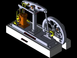 1 CYLINDER BALANCED BEAM STEAM ENGINE