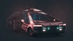 1982 2019 Blade Runner Ground Police Car Low-poly 3D model
