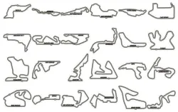 24 x Formula One Grand Prix Racing Tracks 2023 3D print model