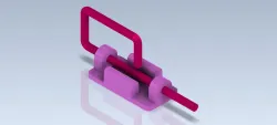 3D CAD Basic exercise / Door Latch/ Pestillo/ Autodesk Inventor Pro