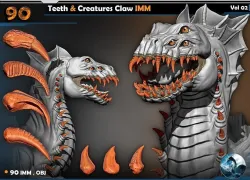 90 Teeth - Creatures Claws IM-Vol 02 3D model