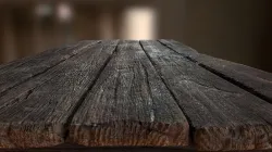 Alchemy Wood Table Low-poly 3D model