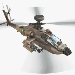 Apache AH-64D Israel Air Force Complex Low-poly 3D model