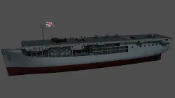 Archer Escort Carrier Low-poly 3D model
