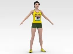 Athletic Runner 3D model