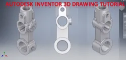 Autodesk Inventor Practice 3d Drawing Tutorial || Inventor drawings || Inventor Tutorials || 3d Draw