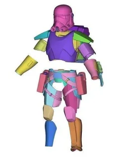 Bad Batch S2 Hunter Full Size Prop Armor 3D files 3D print model
