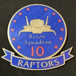 Battlestar Galactica Raptor Pilot Uniform Patch Coaster 3D print model