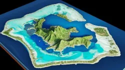 Bora Bora 3d model terrain 3D model