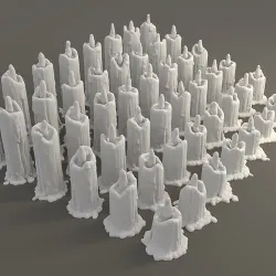 Candles Pack 50 3D print model