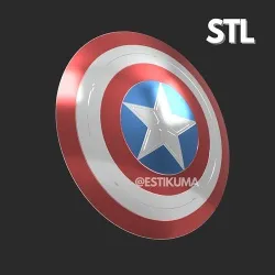 Captain America Shield STL 3D Files 3D print model