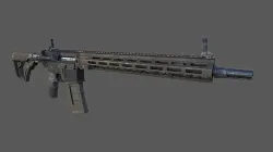Carbine M4A1 Assault Rifle MK18 Low-poly 3D model