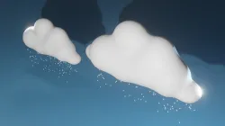 Clouds two Low-poly 3D model