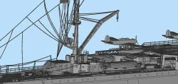 Cruiser ship Low-poly 3D model
