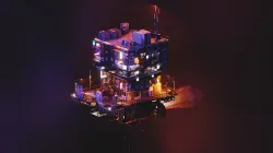 Cyberpunk Flying Apartment 3D model