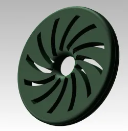 Disk with circular design 3-D