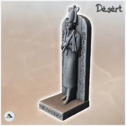 Egyptian statue of Osiris on stone platform (5) - Canyon Sandy Landscape 28mm 15mm RPG DND Nomad Desertland African