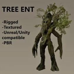 Ent tree character Low-poly 3D model
