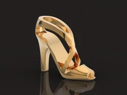 fashionable pendant womens shoes half boots 480 3D print model