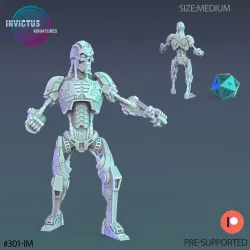 Future Robot S1 / Cyborg Scout / Skeleton Soldier / Exoskelet Officer / Space War Construct / Steampunk Battle Robot / Invasion Army / Cyberpunk Droid / Sci-Fi Encounter